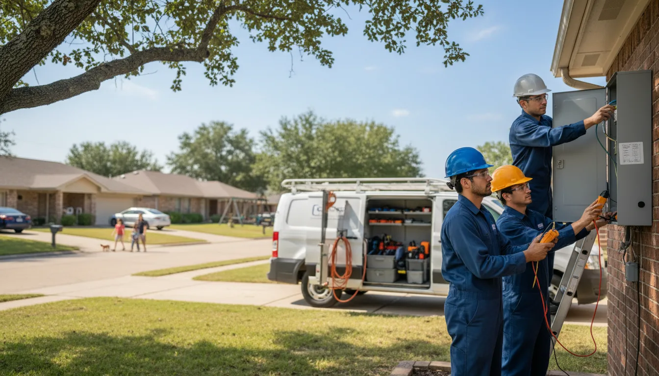 Certified electrician providing emergency electrical services in Wortham, TX